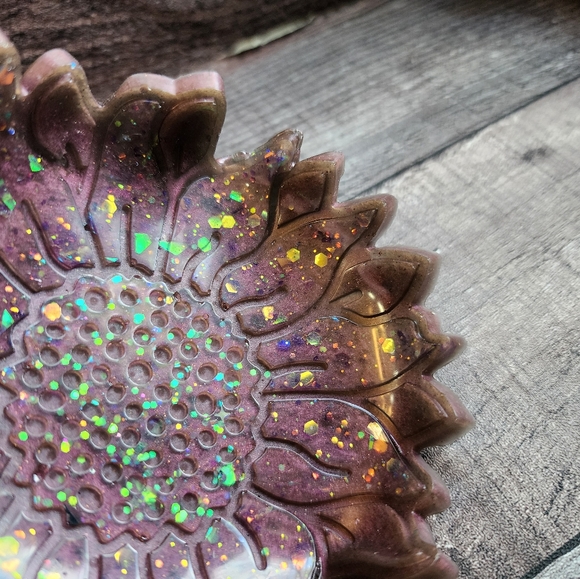 Purple sunflower trinket dish - Picture 14 of 14